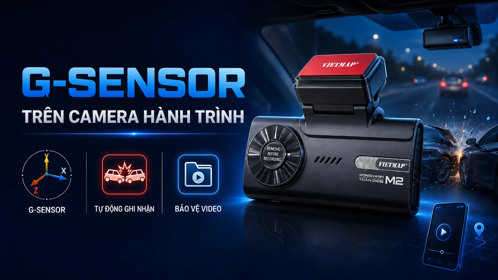 CẢM BIẾN G-SENSOR TRÊN CAMERA HÀNH TRÌNH: TÍNH NĂNG VÀ NHỮNG LỢI ÍCH BẤT NGỜ