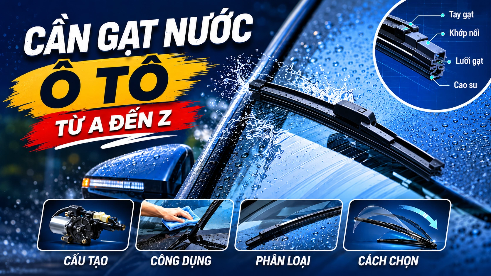 Cần gạt nước ô tô: Tất tần tật từ A đến Z