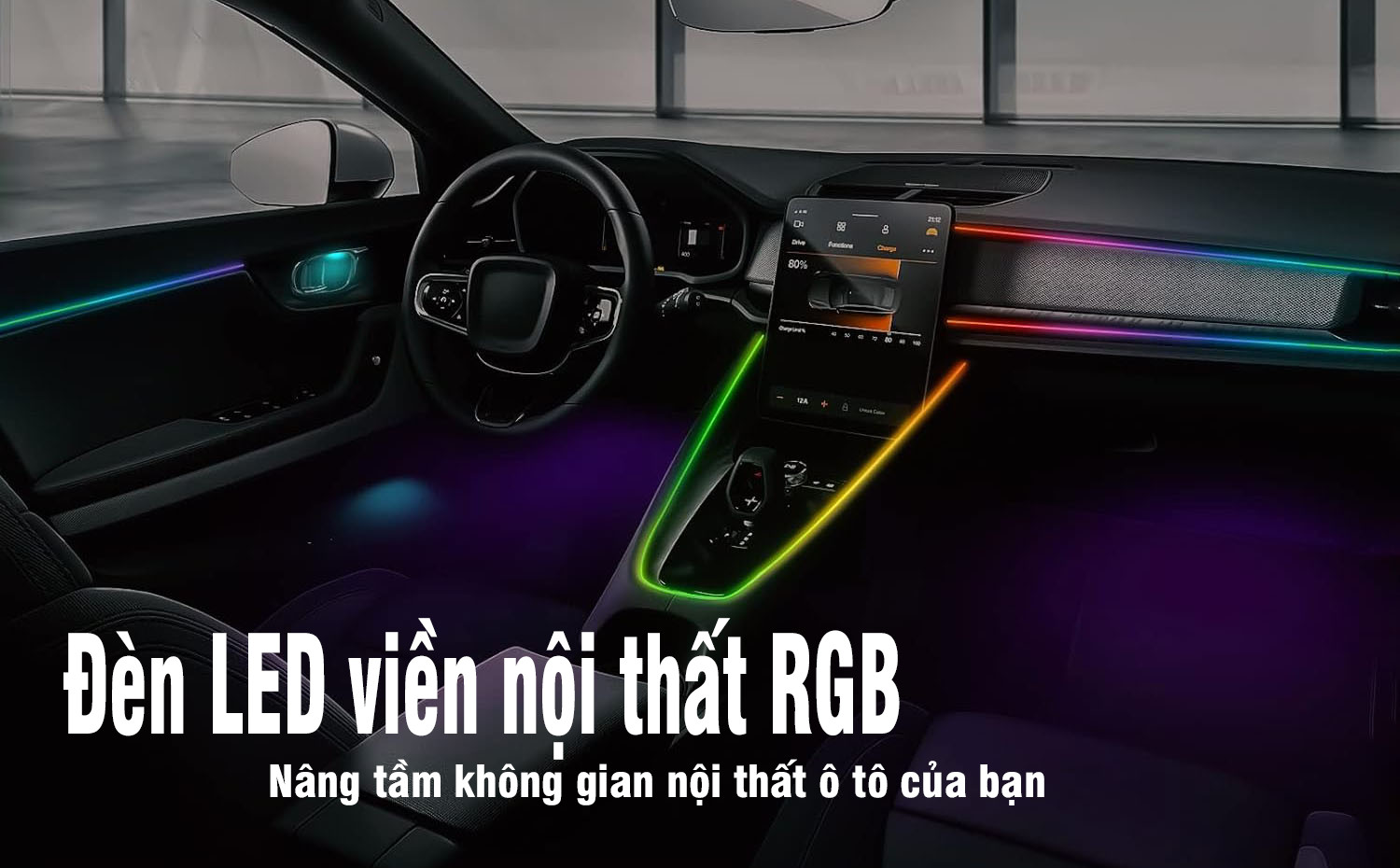 Đèn LED viền nội thất ô tô RGB nâng tầm không gian