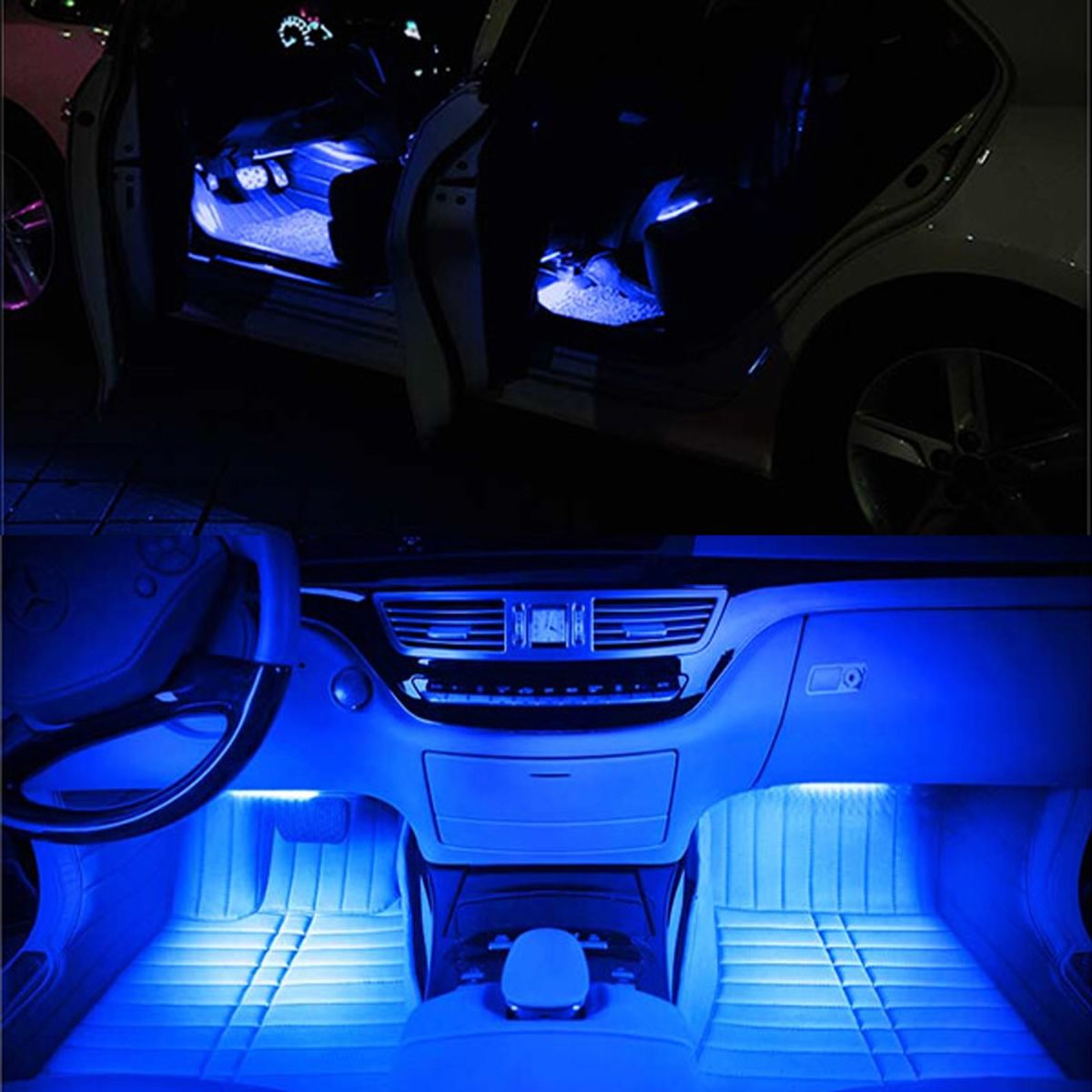 Hệ thống đèn LED hắt chân sàn xe ô tô cá tính
