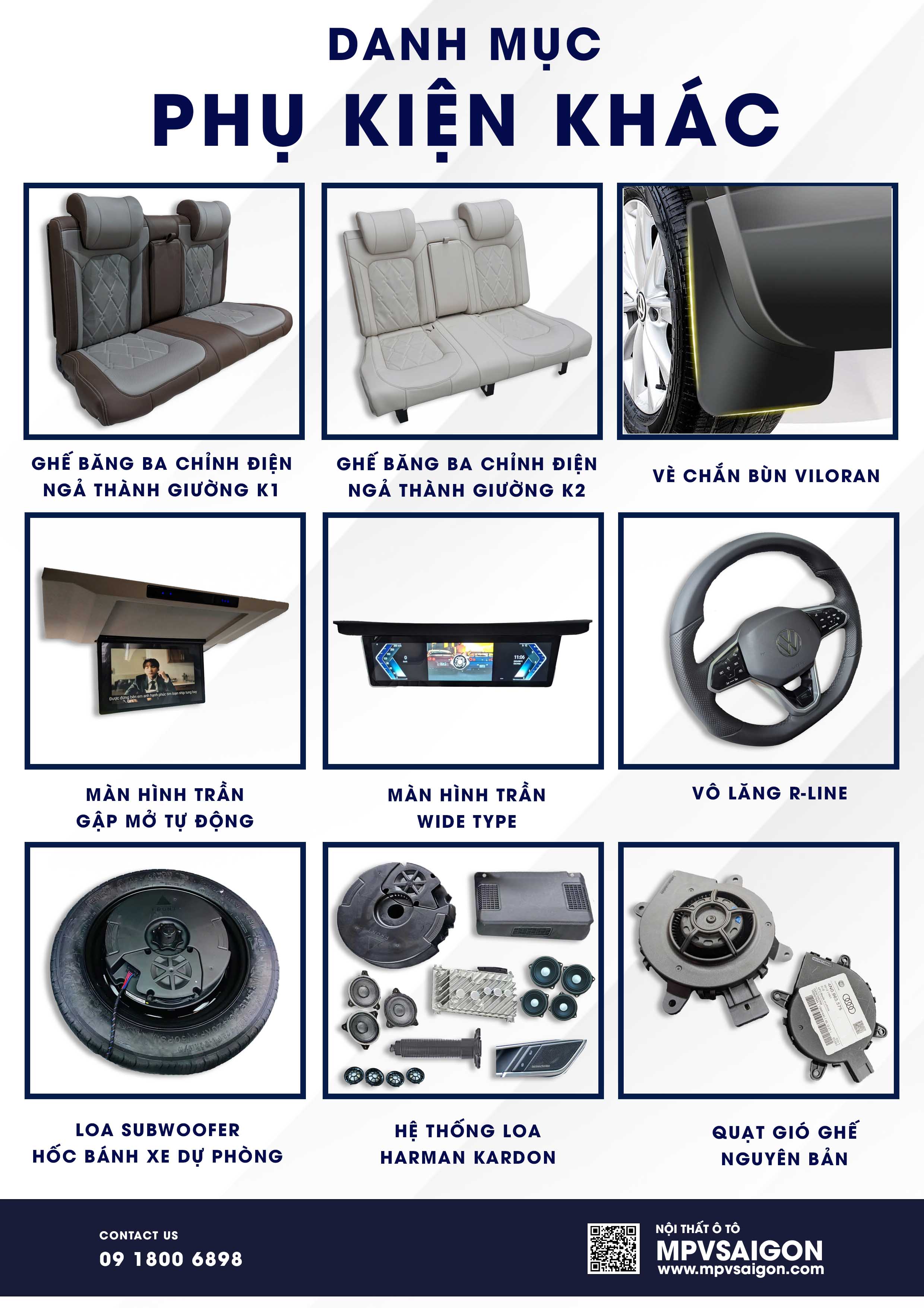 Trang danh mục tổng hợp phụ kiện đồ chơi xe limousine viloran