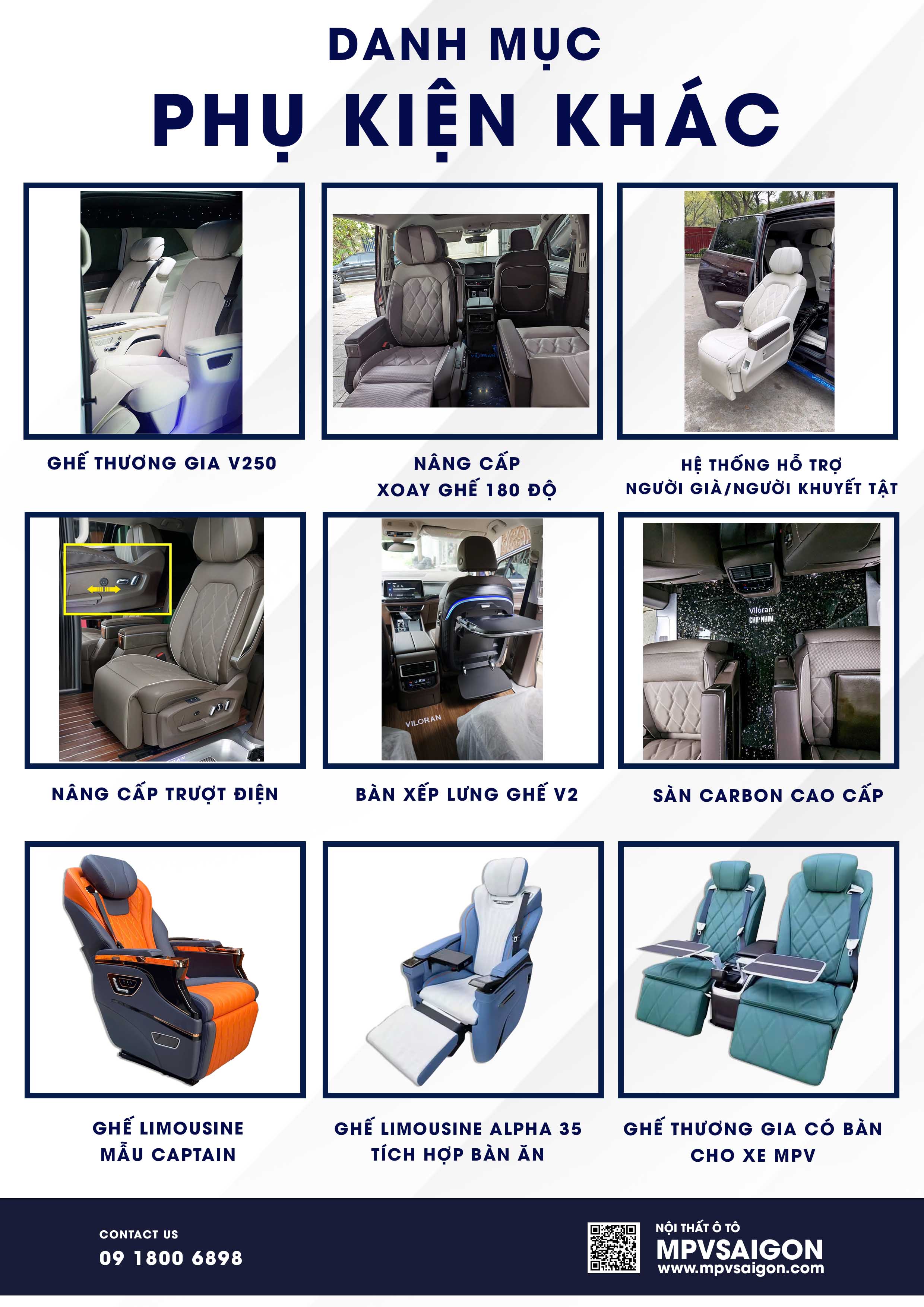 Trang danh mục tổng hợp phụ kiện đồ chơi xe limousine viloran 3