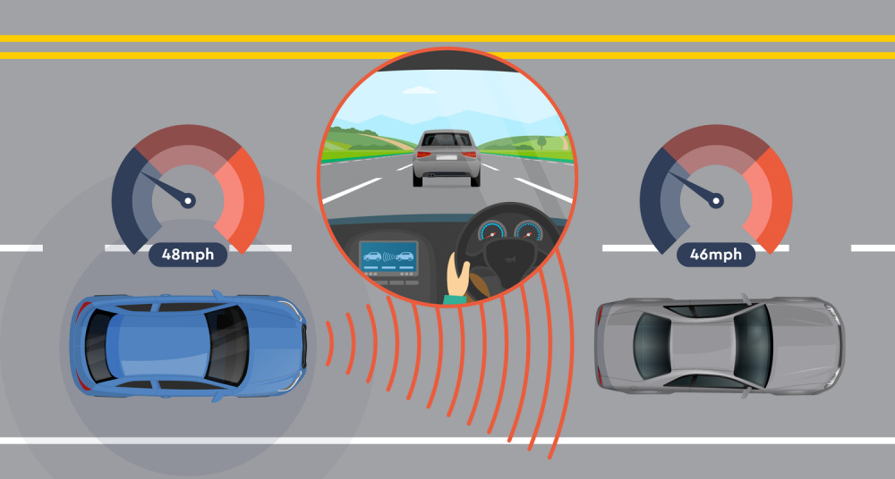 Cụm nút bấm điều khiển tính năng Cruise Control tích hợp trên vô lăng
