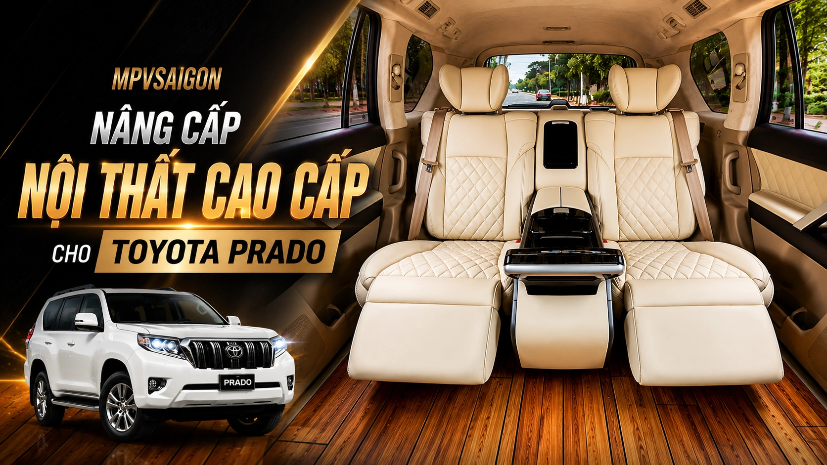 MPVSAIGON nâng cấp nội thất cao cấp cho Toyota Prado
