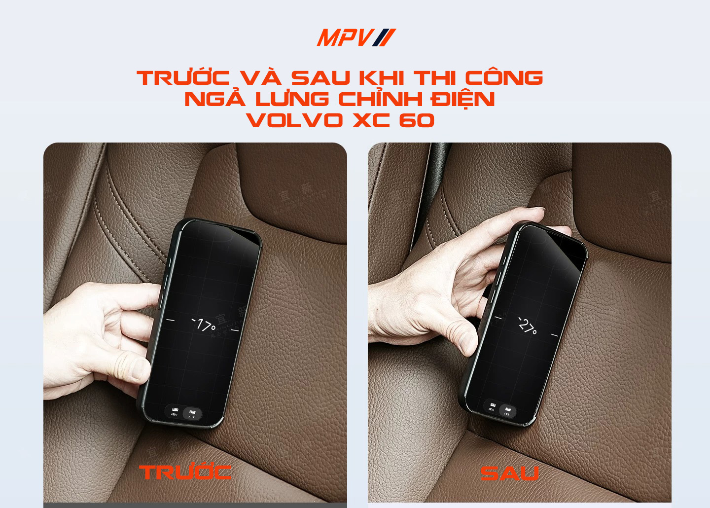 độ ngả lưng chỉnh điện ngả sâu hơn cho volvo xc60