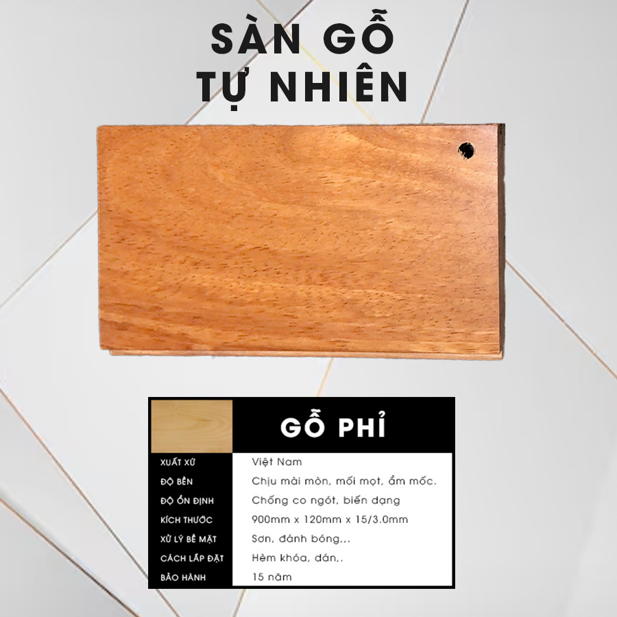 Tấm sàn gỗ quý được rập phom phẳng mịn ôm khít khao các góc bo pát ghế điện