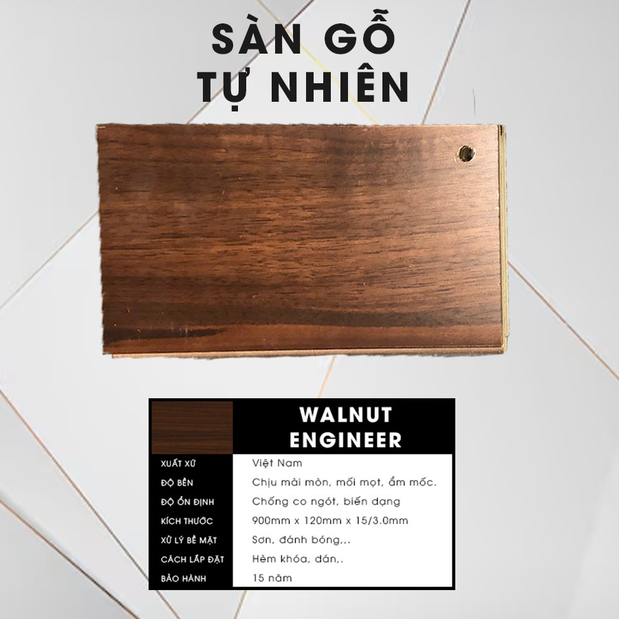 Mẫu sàn gỗ Chiu Liu sắc đen ánh huyền bí quyền lực sang trọng kịch trần