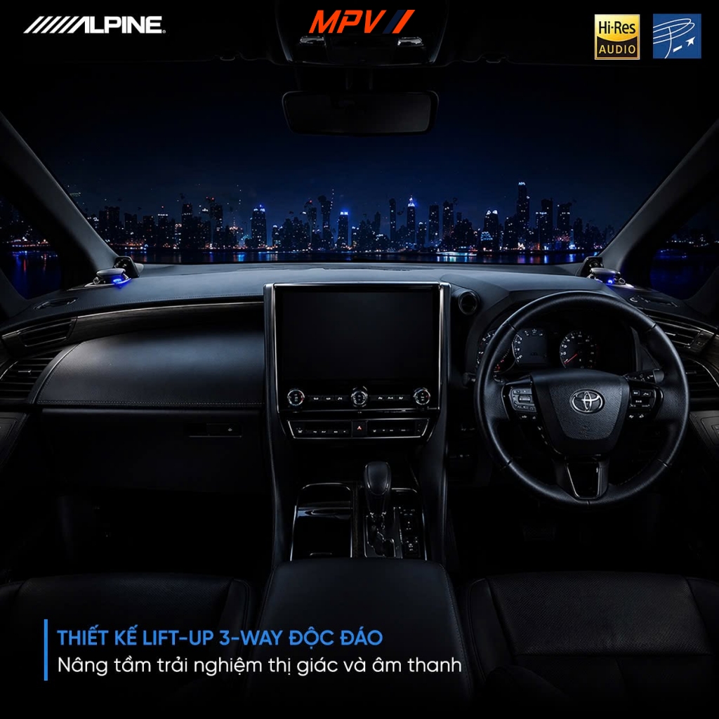 Alpine 3 way lift up: bộ nâng cấp âm thanh đáng giá cho Toyota Alphard