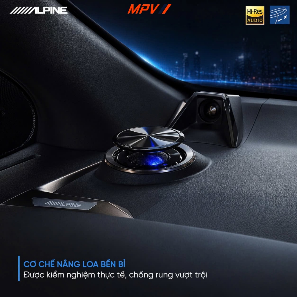 Alpine 3 way lift up nâng cấp âm thanh xe hơi toyota alphard