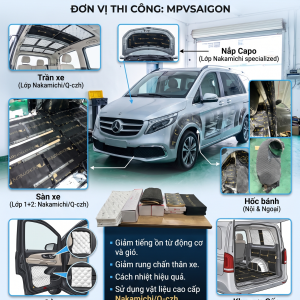 cách âm chống ồn nakamichi mercedes benz v250