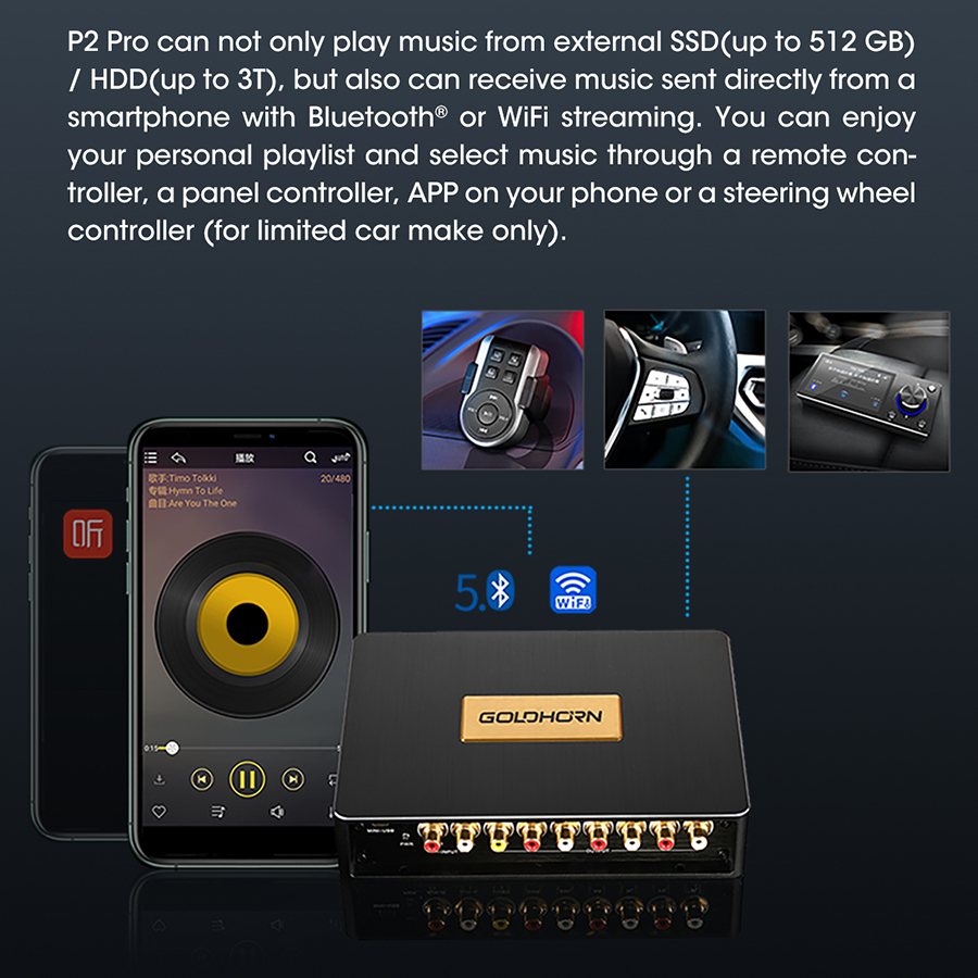 DSP P2 PRO Nâng tầm chất lượng âm thanh hi-res trong xe hơi