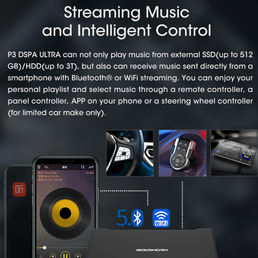 Goldhorn P5 DSP Ultra – Bộ xử lý tín hiệu & DSD Player cao cấp