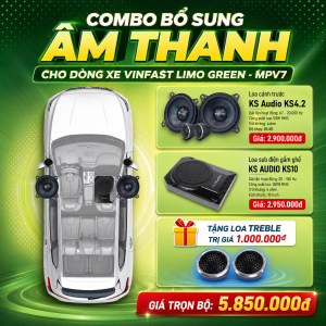 Combo Loa cánh KS Audio KS4.2 và Loa sub gầm ghế KS Audio KS10 - cho Limo Greeen và MPV7