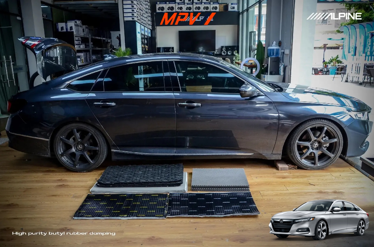 CÁCH ÂM TIÊU ÂM CHỐNG ỒN XE HONDA ACCORD VỚI VẬT LIỆU ALPINE